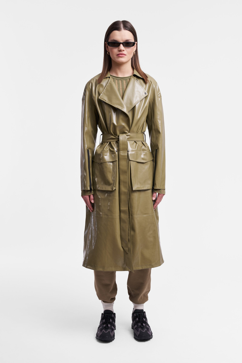 Stutterheim Kista Opal Trench Coat Aloe outlook