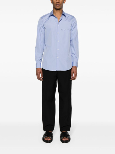 Paul Smith logo-embroidered cotton shirt outlook