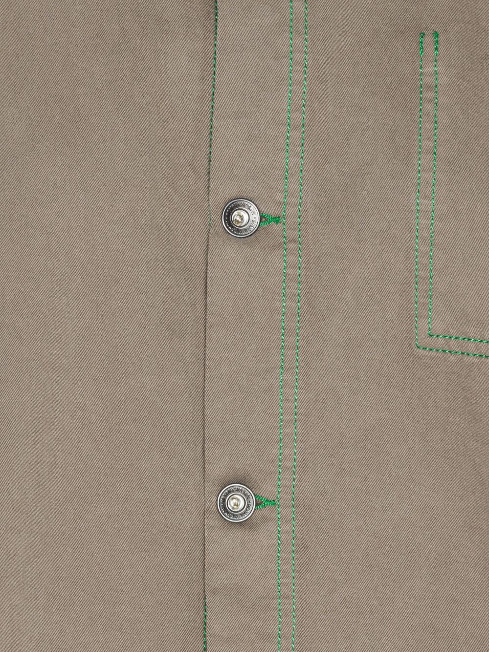 Dart contrast-stitch denim jacket - 3