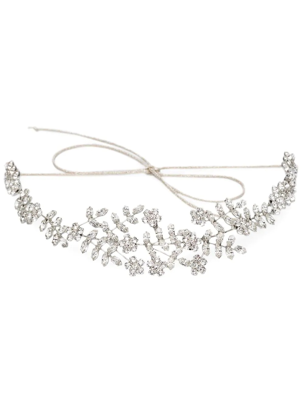 Izabella silver-tone crystal headband - 1