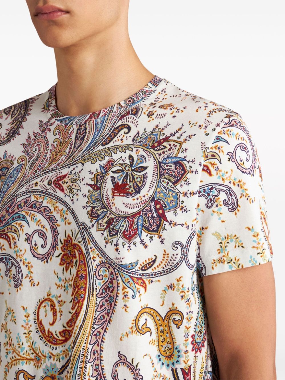 paisley-print cotton T-shirt - 4