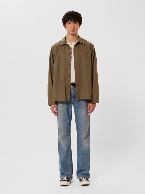 Buddy Herringbone Chore Jacket Olive - 2