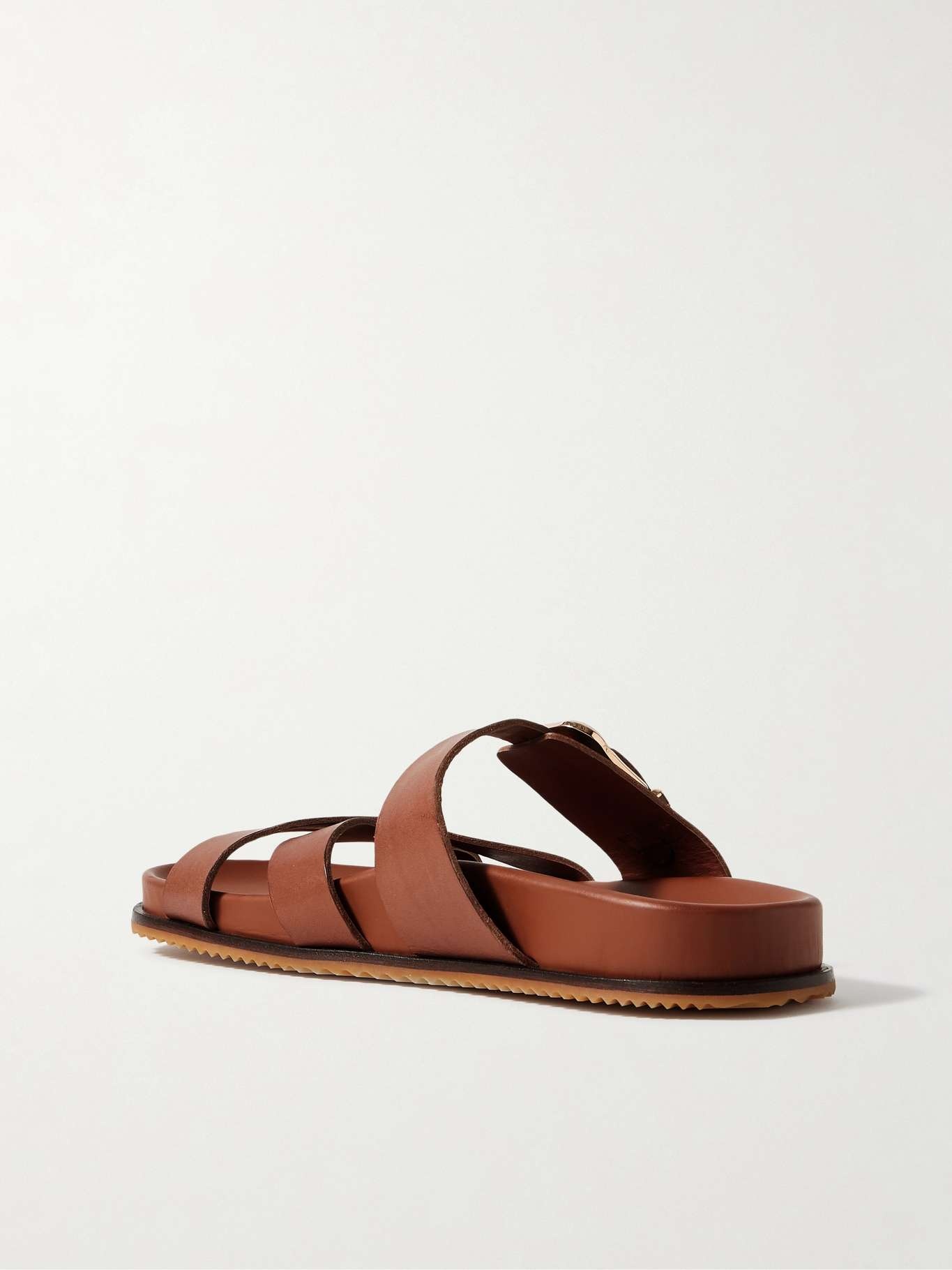 Circe leather slides Tan - 3