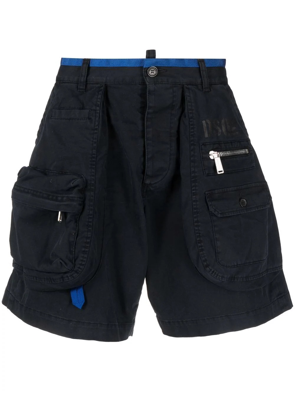 logo-detail cargo shorts - 1