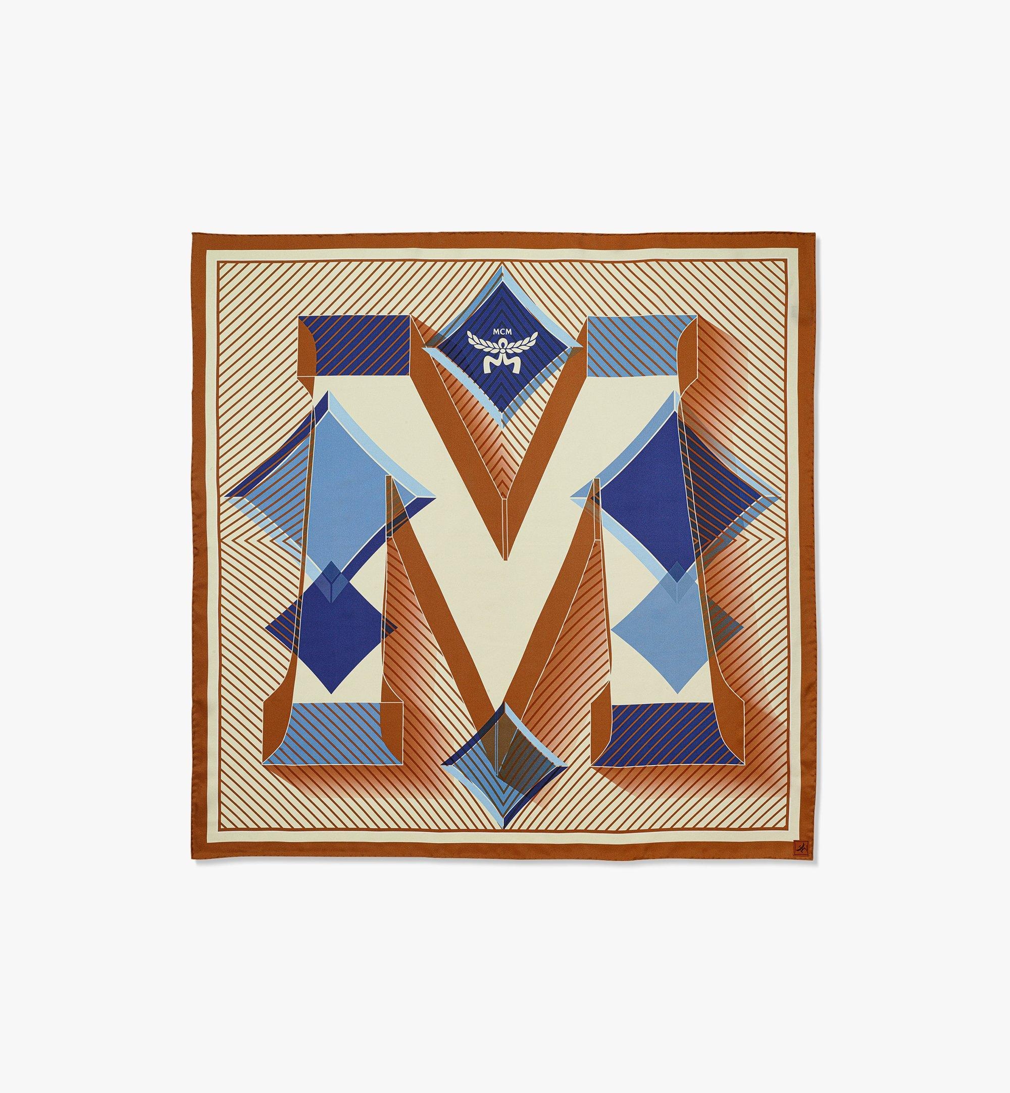 Abstract Logo Scarf in Organic Silk - 1