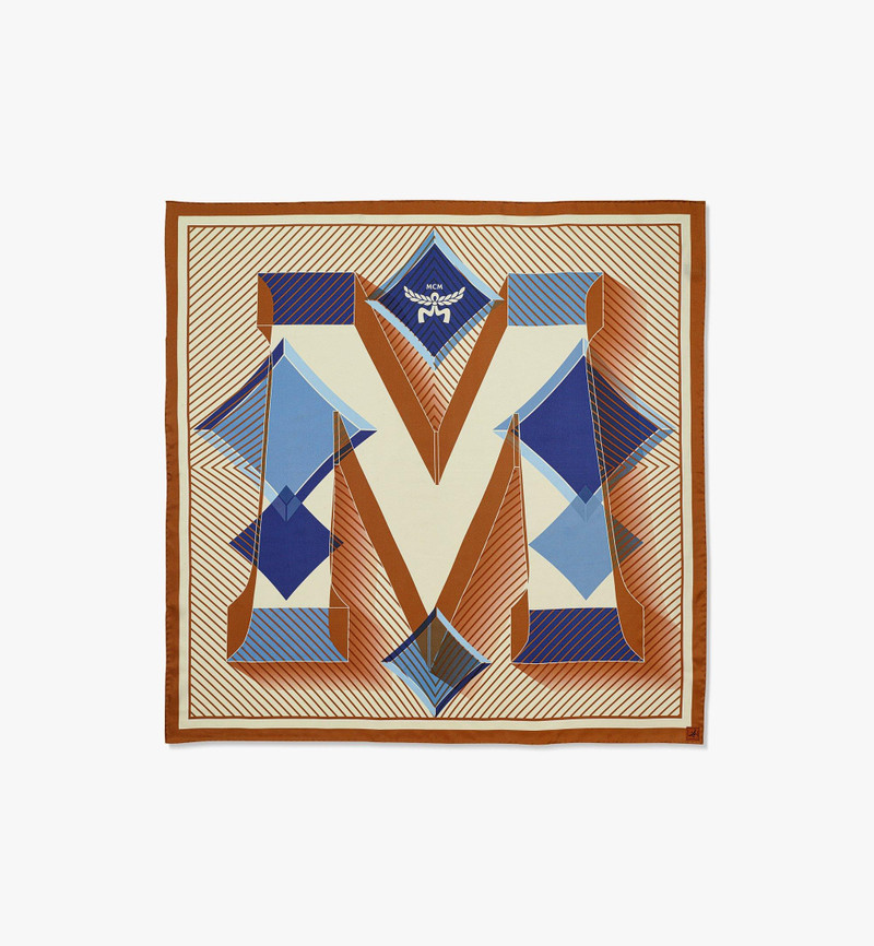 Abstract Logo Scarf in Organic Silk 1