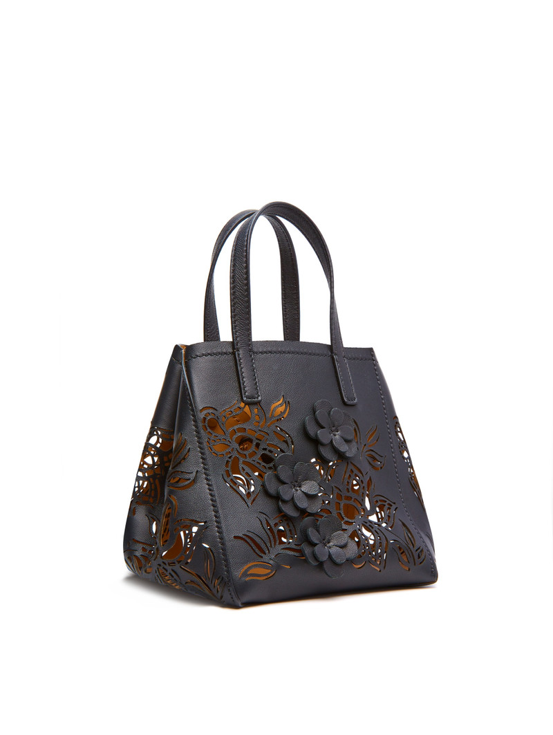 MINI LASER CUT FLORAL SQUARE TOTE 3