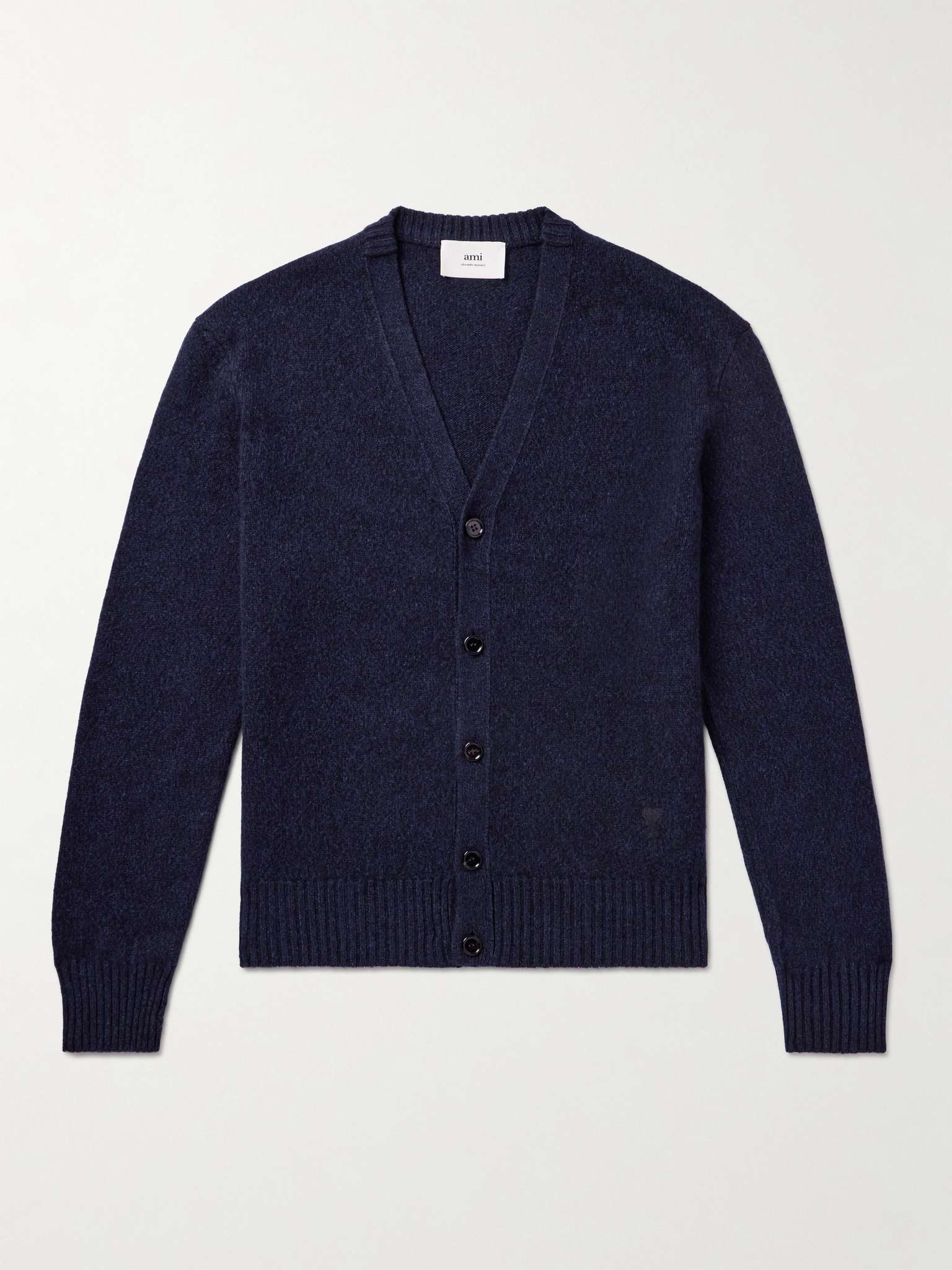 ADC Logo-Embroidered Cashmere and Wool-Blend Cardigan - 1
