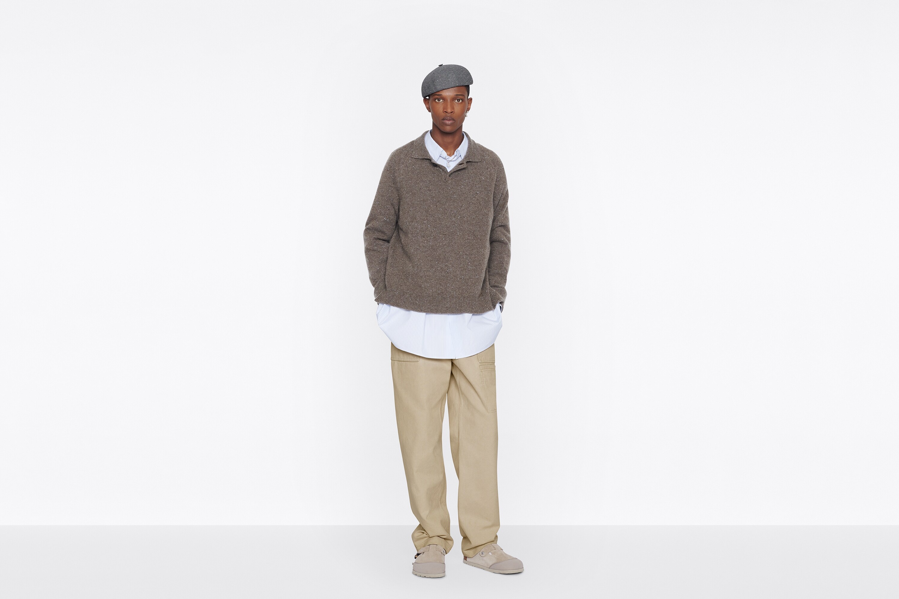 Cargo Pants with 'CD' Buckle Belt - 4