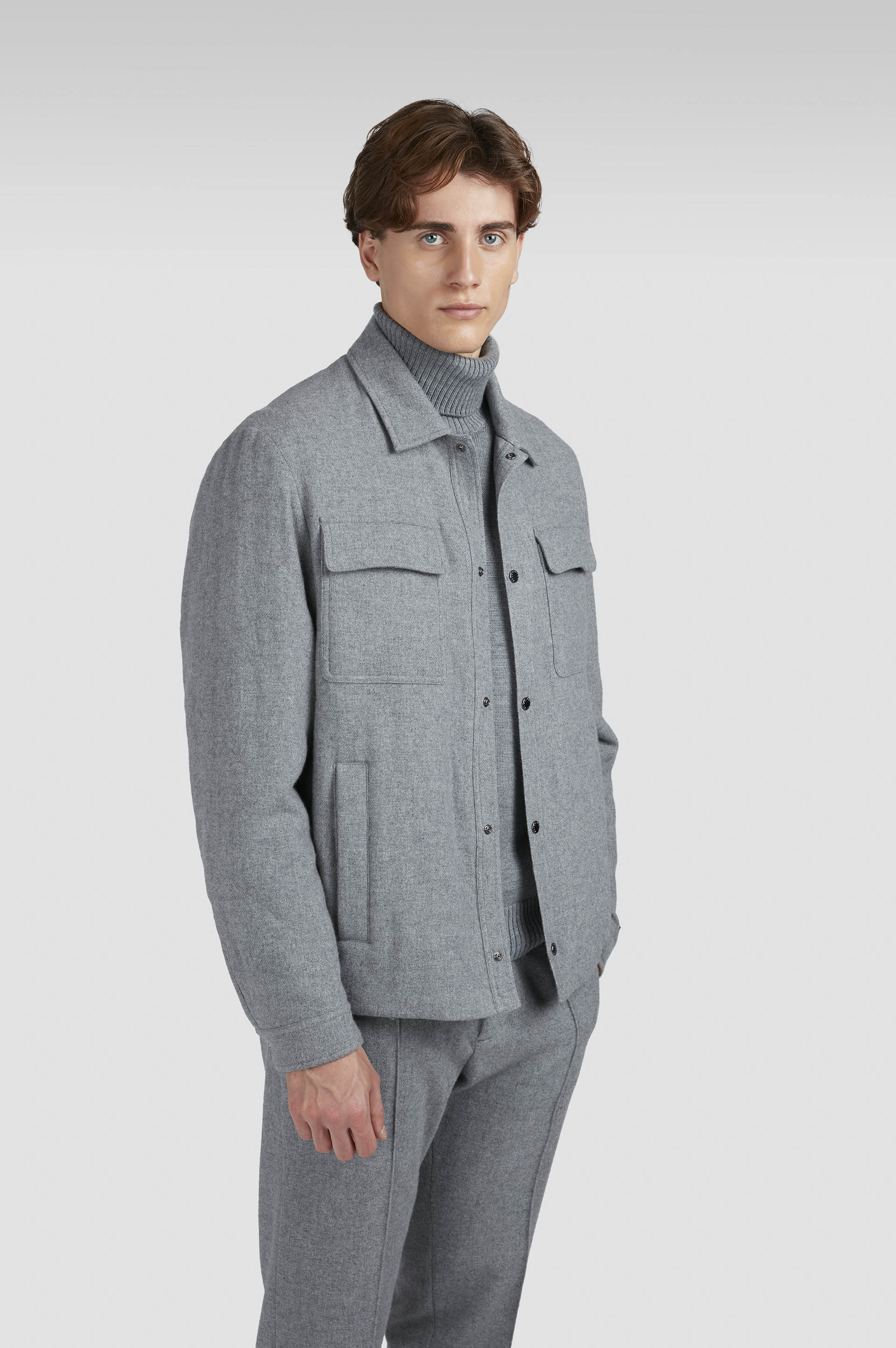 QUILTED WOOL AND CASHMERE SHACKET - 6