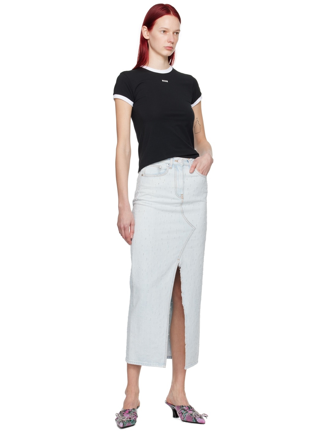 Black Contrast T-Shirt - 4
