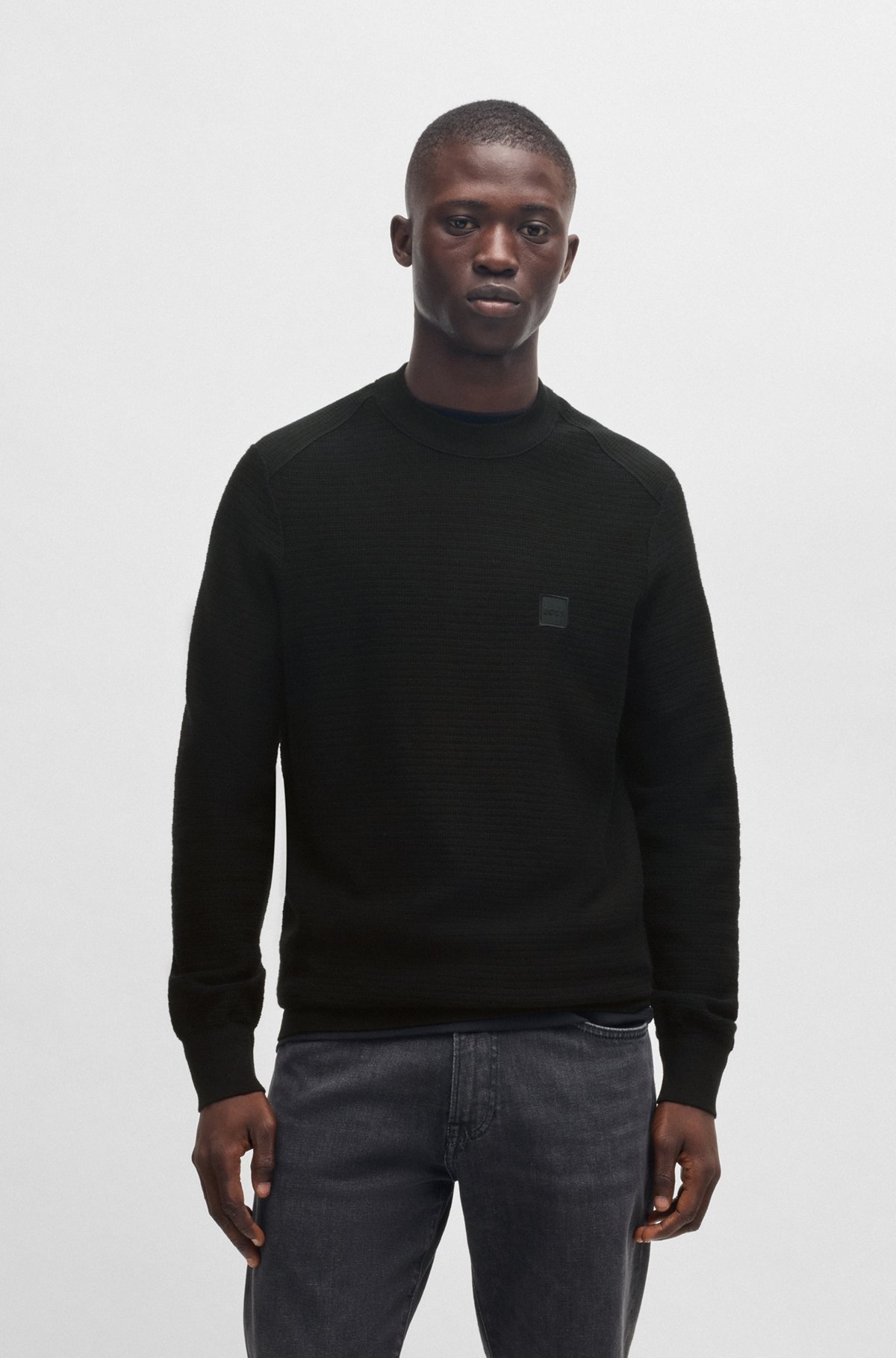 REGULAR-FIT SWEATER IN COTTON AND CASHMERE - 2