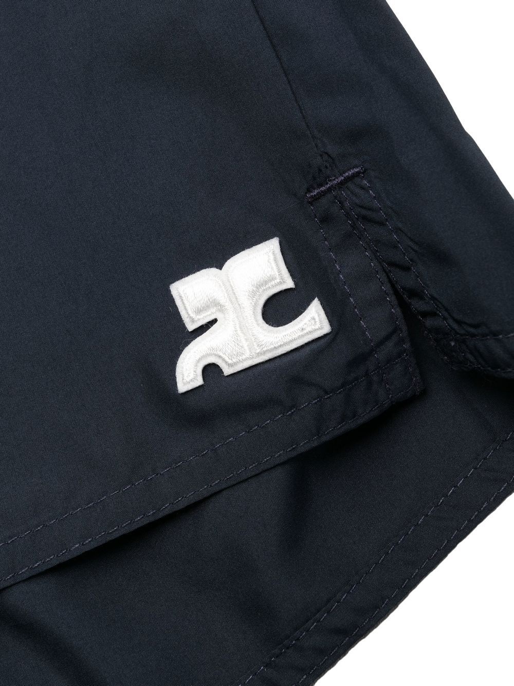 logo-patch plain swim shorts - 3