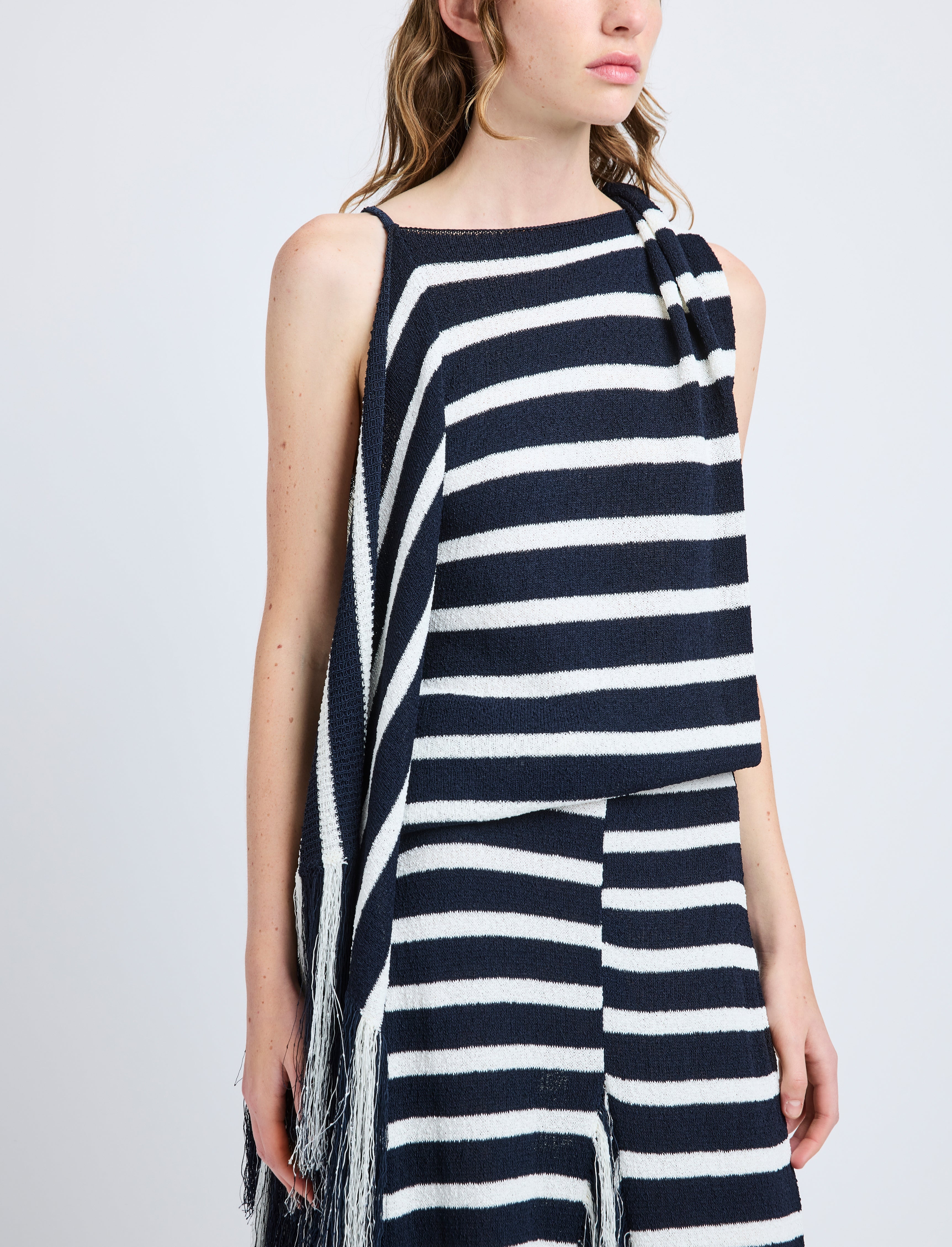 Yves Top in Stripe Fringed Knit - 6