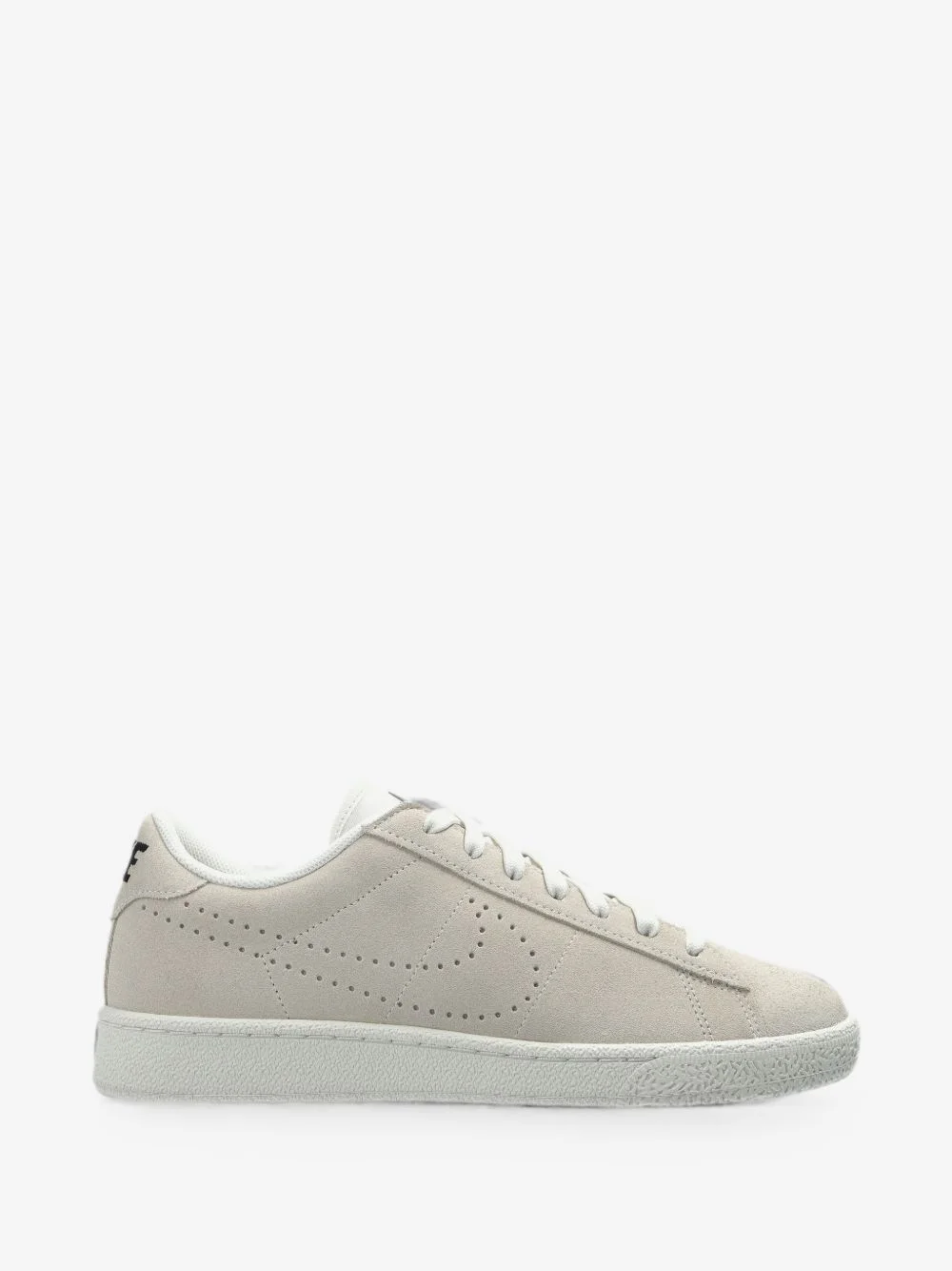 perforated-logo suede sneakers - 1