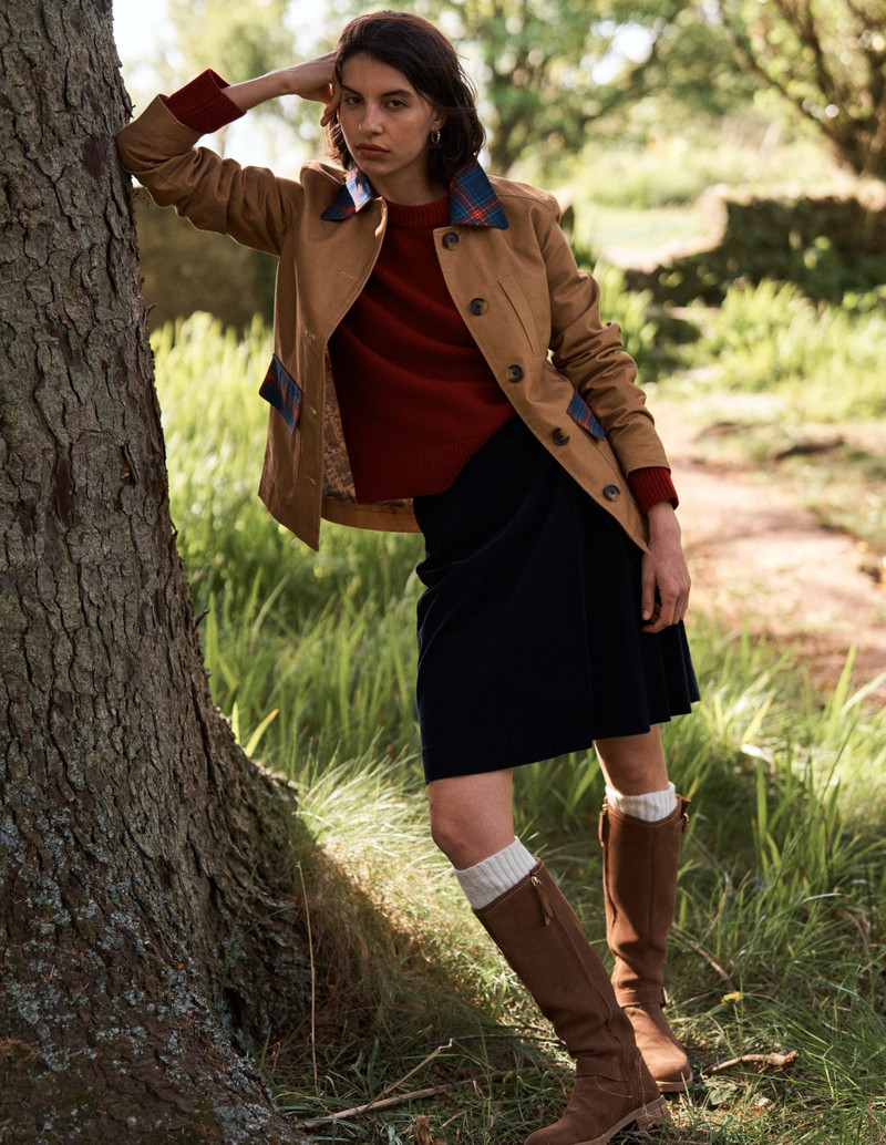 Helen Cord Kilt Skirt-Navy 7