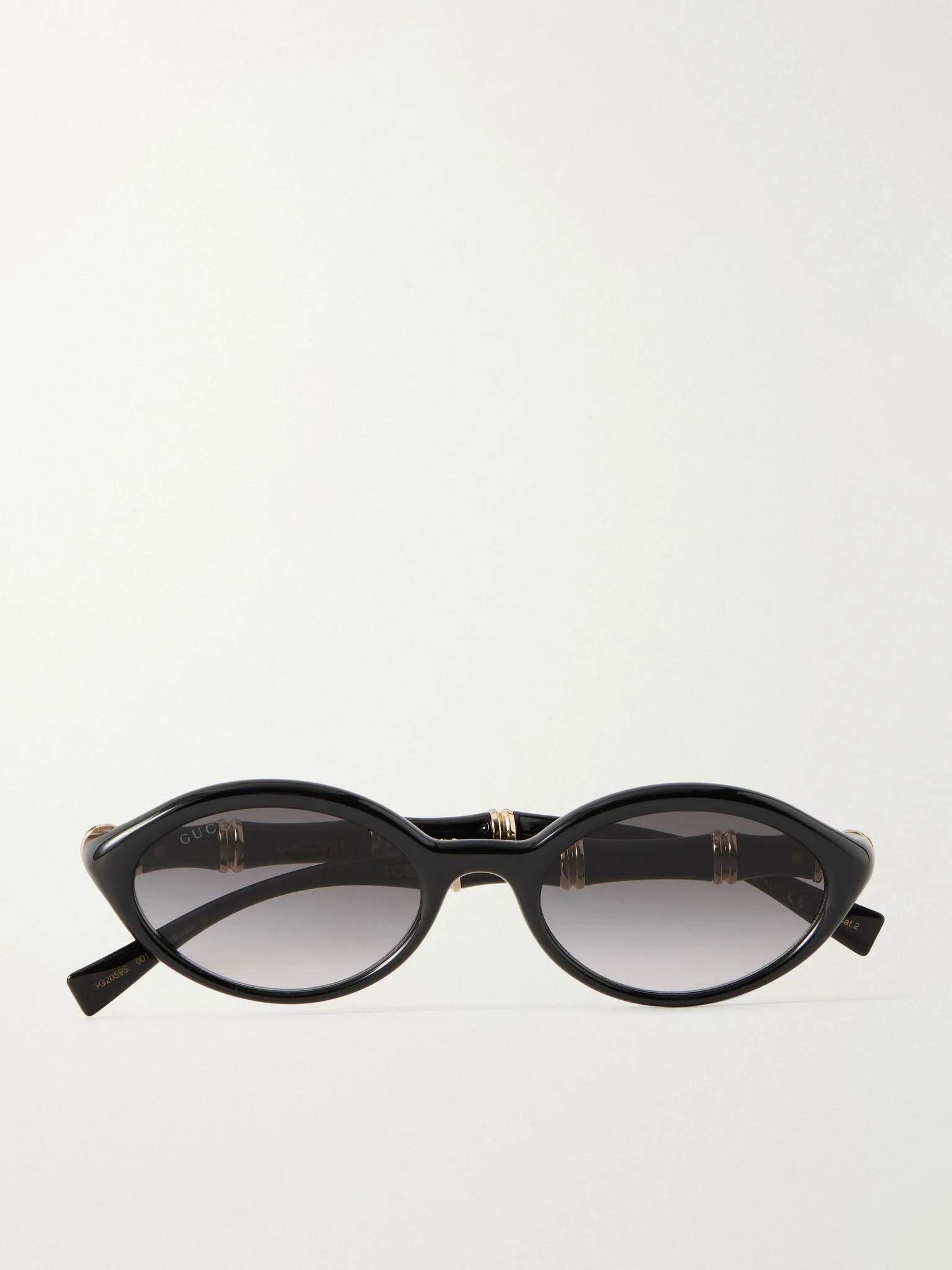 Bamboopop round-frame acetate sunglasses Black - 1