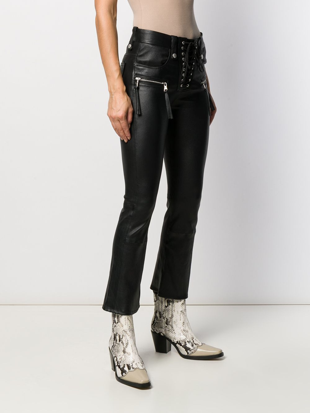 flared cropped trousers - 3