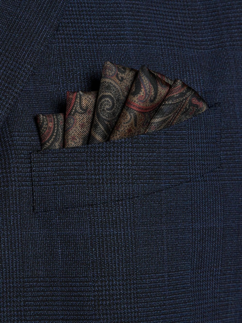 paisley-print silk pocket square - 3