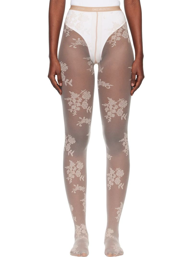 Beige Lycra Tights 1