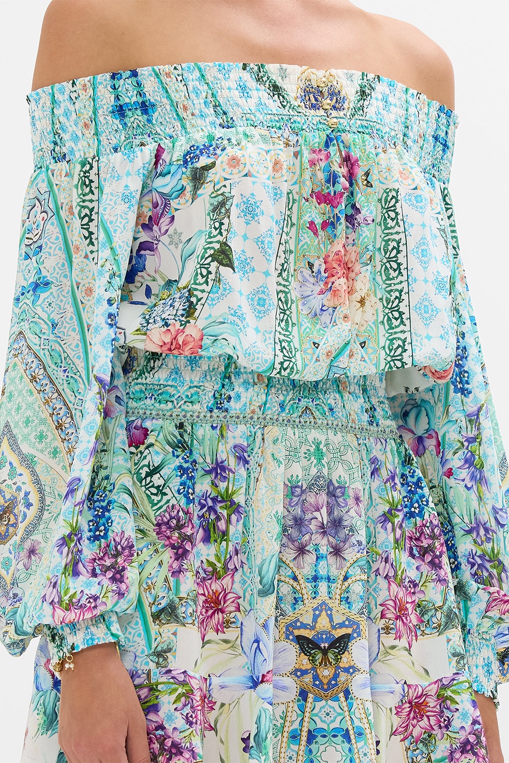 OFF SHOULDER SHORT DRESS - 6