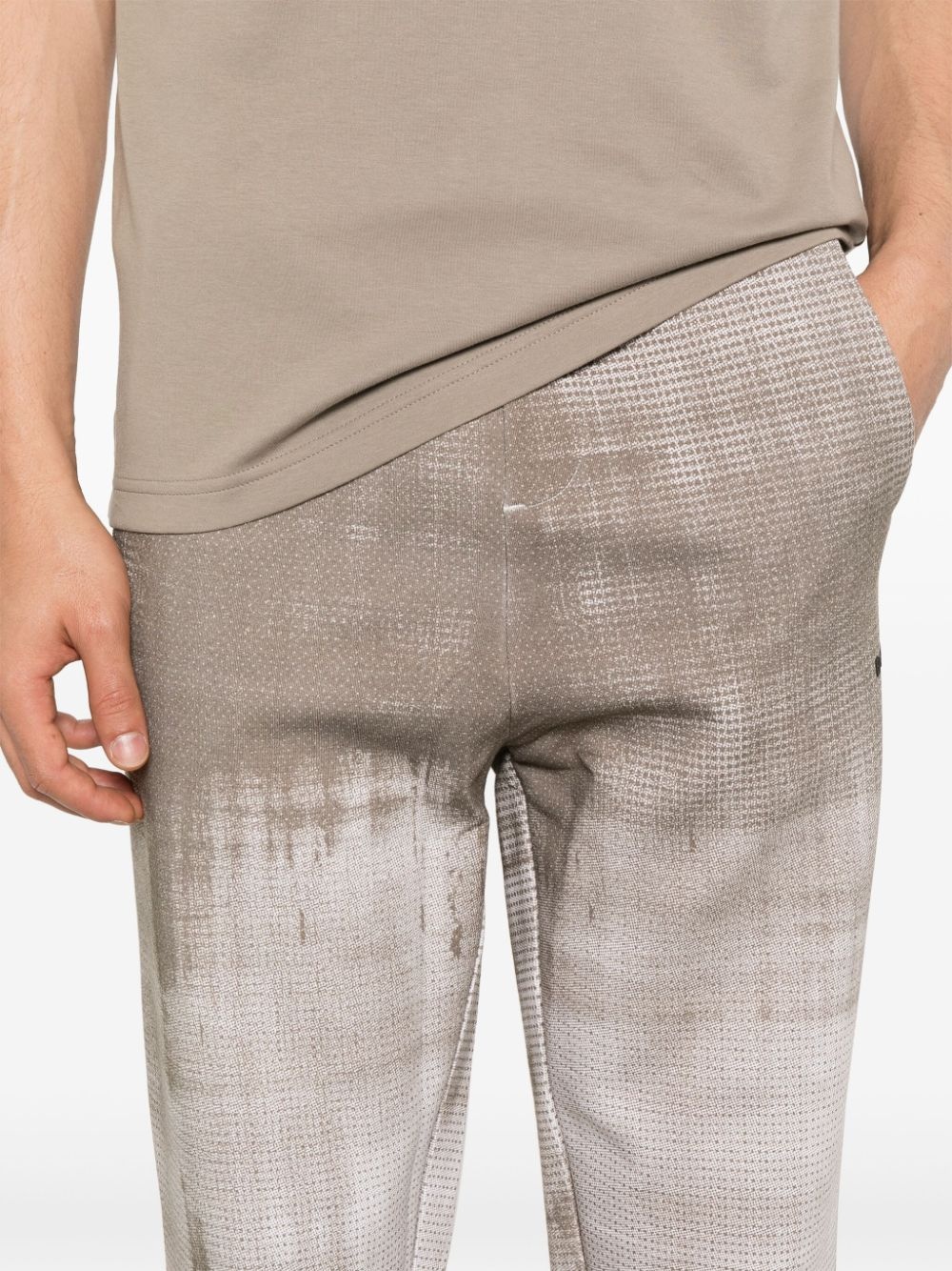 abstract-pattern track pants - 5
