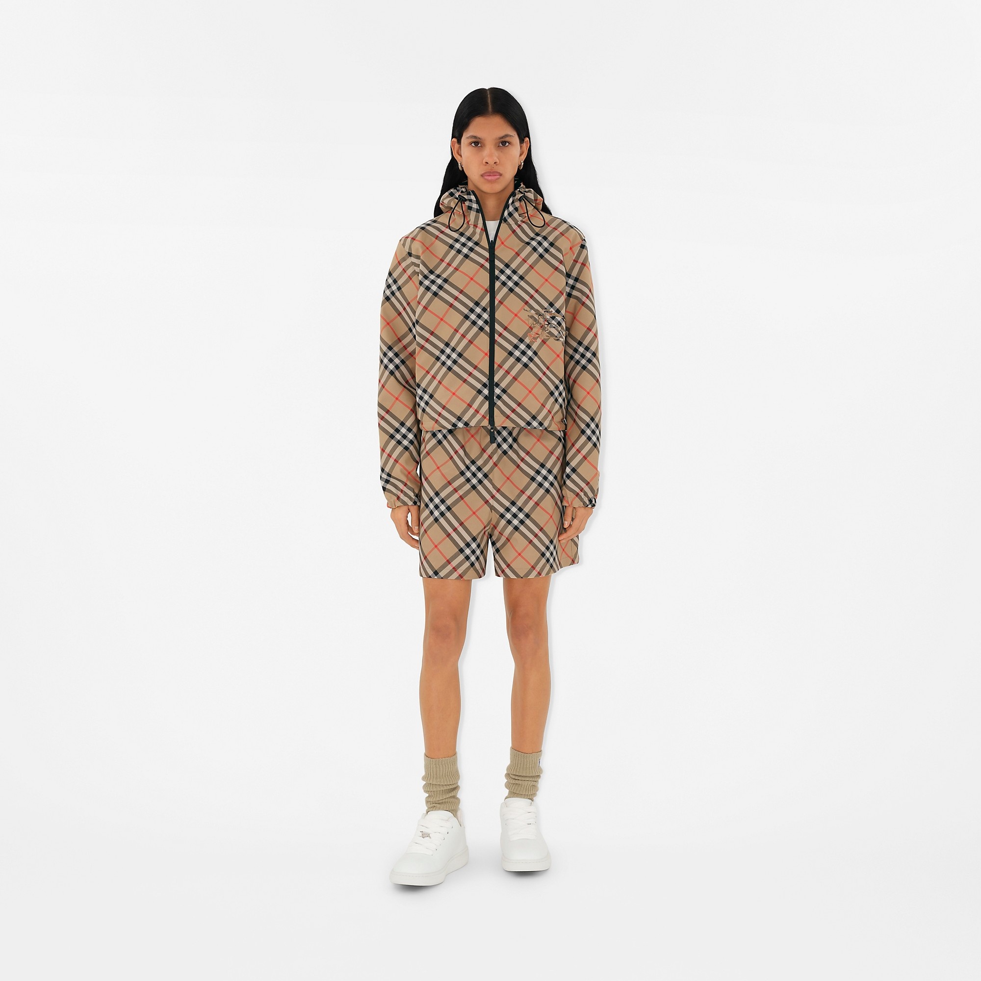 Burberry Cropped Reversible Check Jacket | REVERSIBLE