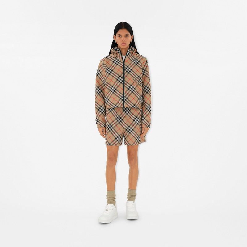 Burberry Cropped Reversible Check Jacket outlook