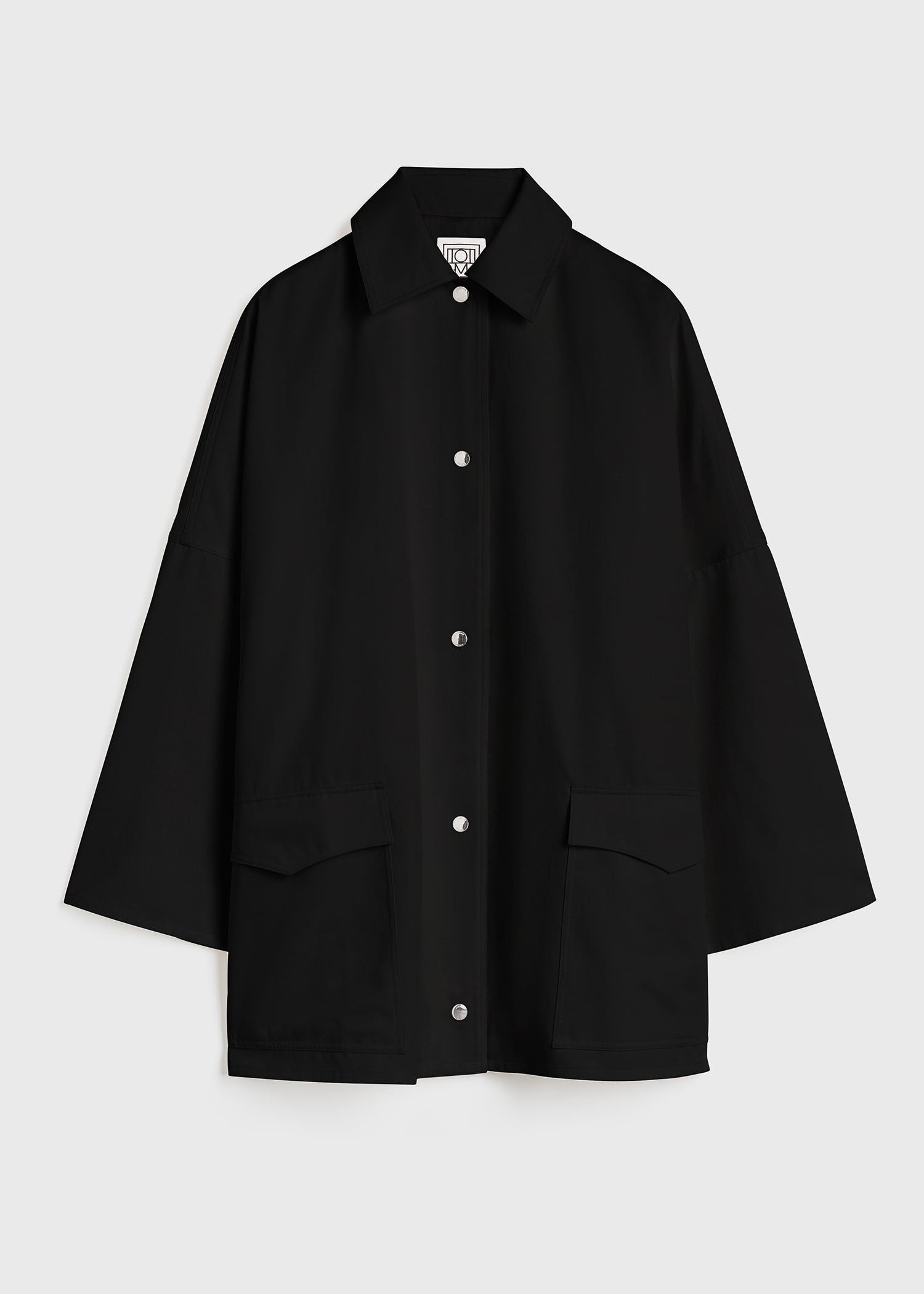 Cotton twill overshirt jacket black - 1