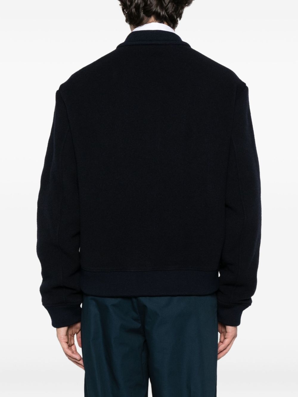 embroidered zip-up bomber jacket - 4
