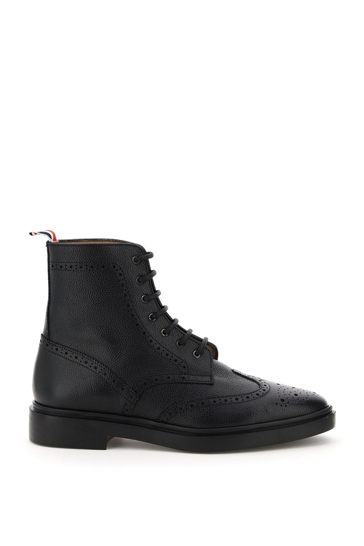 THOM BROWNE - WINGTIP BROGUE ANKLE BOOTS - 1