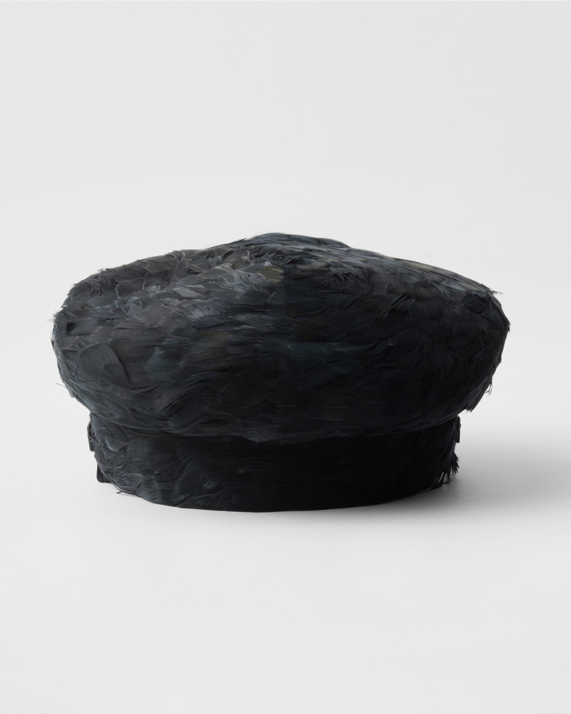 Patent leather and feather hat 3