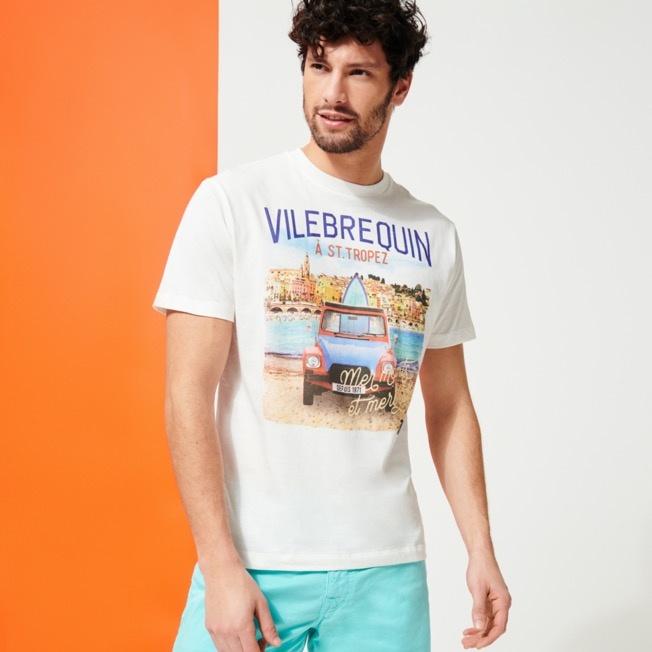 Men T-shirt Fancy Vilebrequin 2 Chevaux À St Tropez - 3