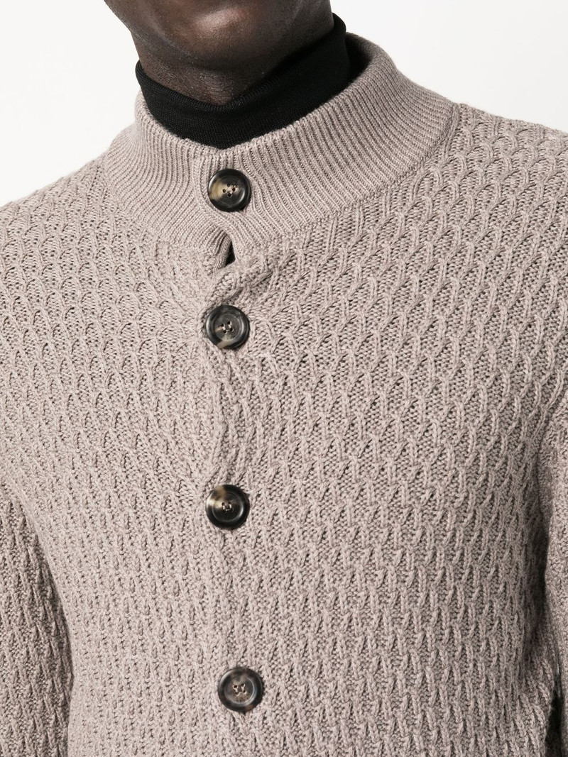 textured-knit merino wool cardigan 5