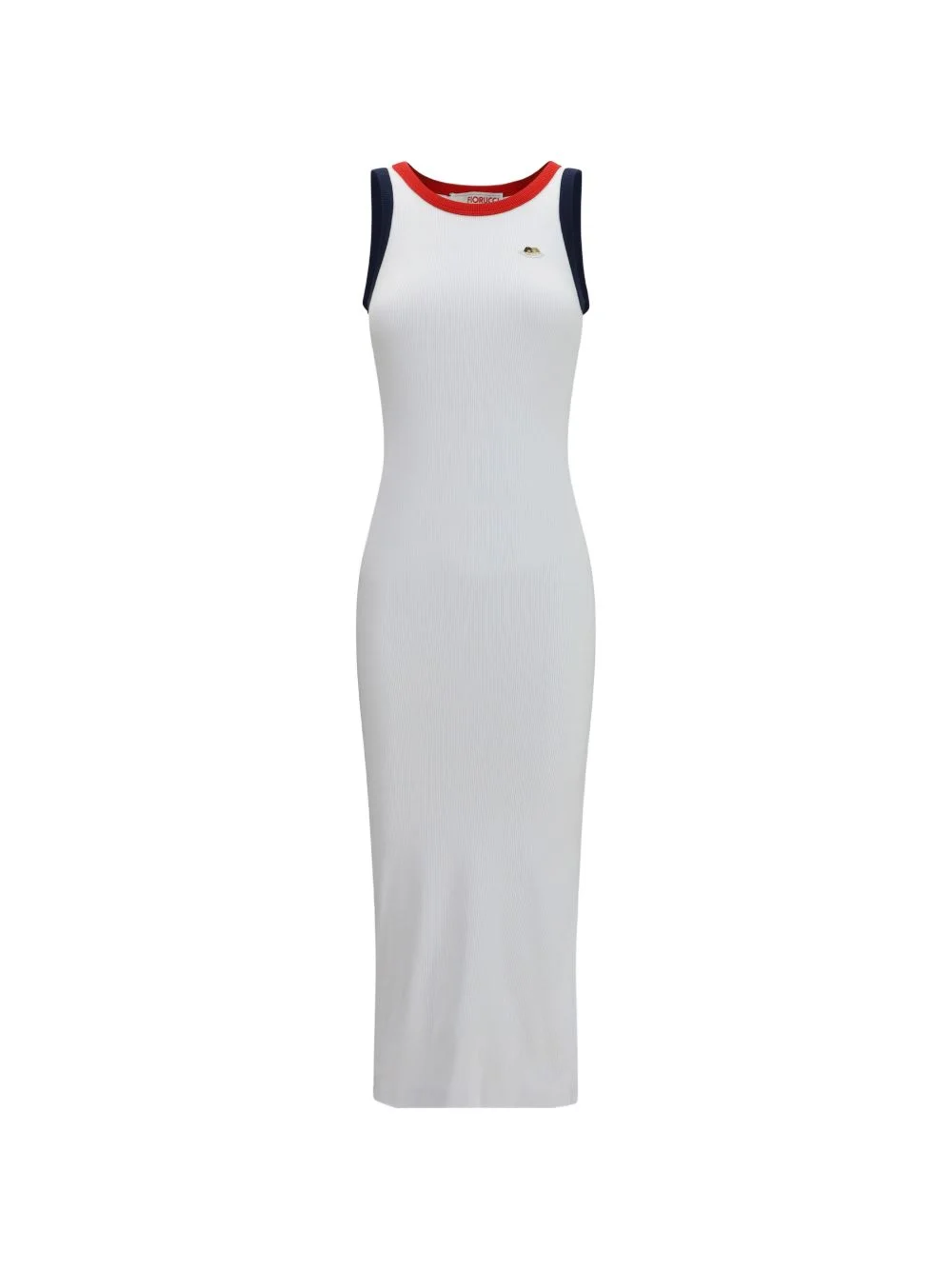 ribbed Angels-patch midi dress - 1
