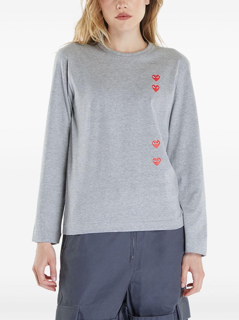 heart-print cotton T-shirt - 2