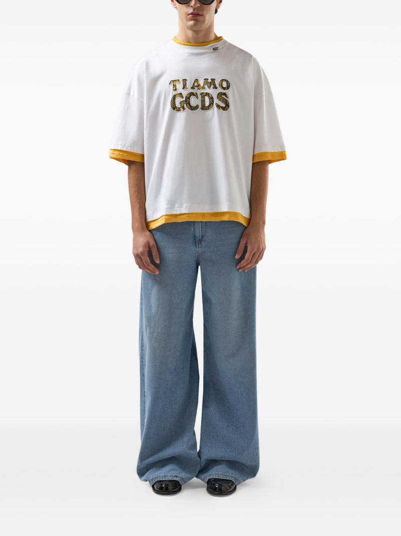 GCDS graphic crew-neck T-shirt outlook