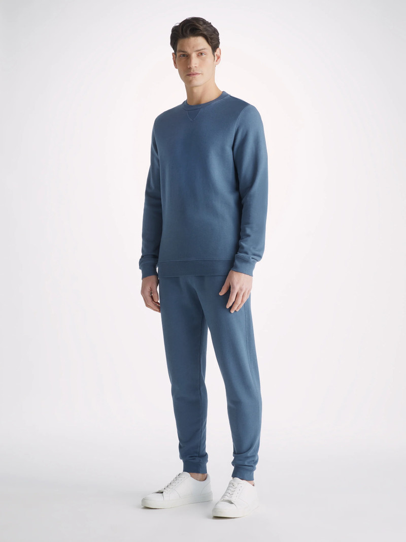 Derek Rose Men's Sweatshirt Quinn Cotton Modal Denim outlook
