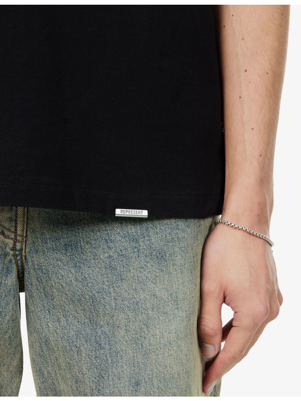 Initial short-sleeves oversized cotton-jersey T-shirt - 5