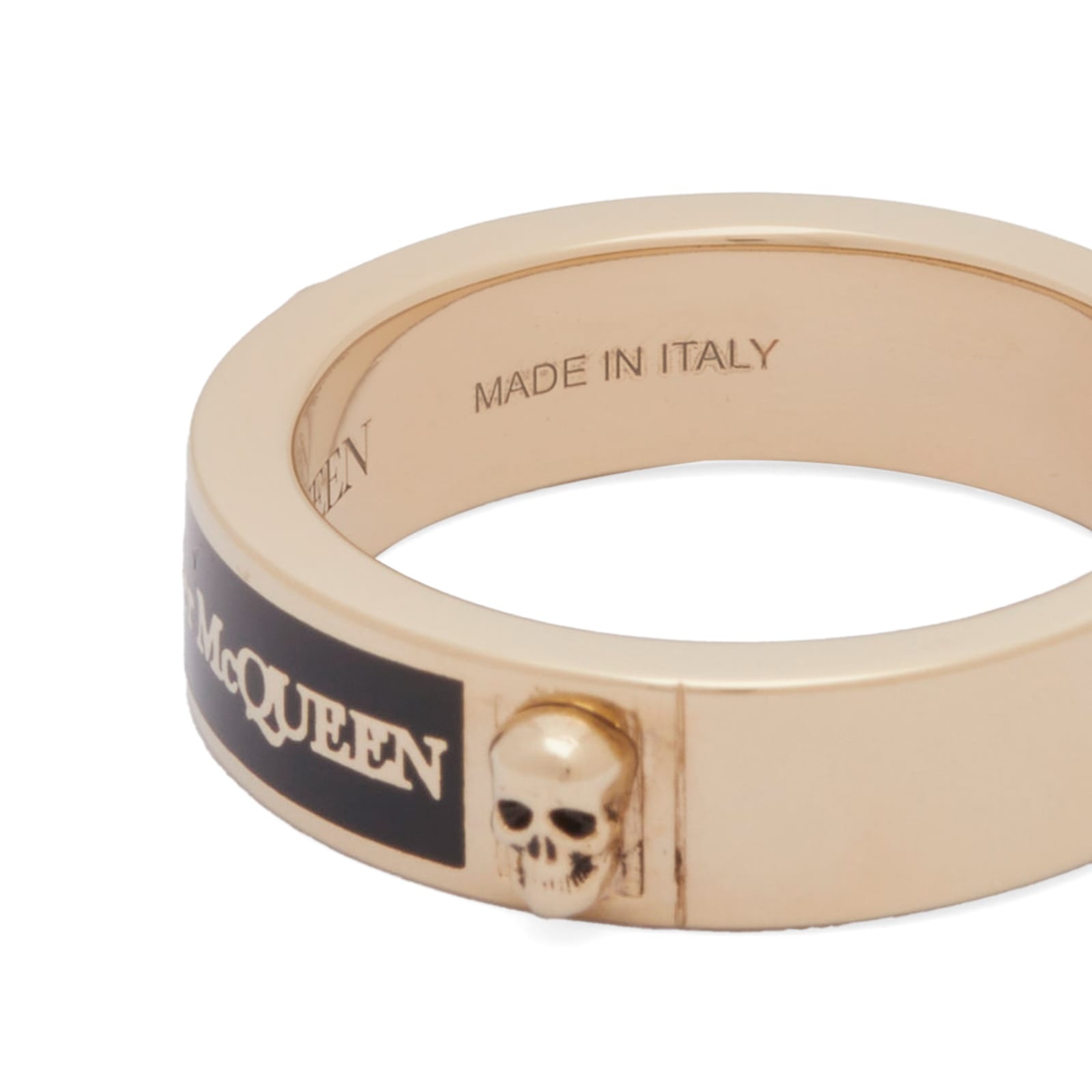 Alexander mcqueen enamel skull ring outlet