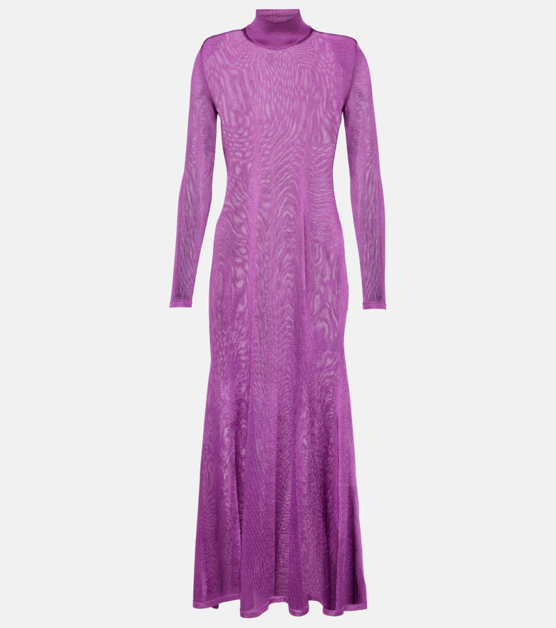 knitted jersey maxi dress 1