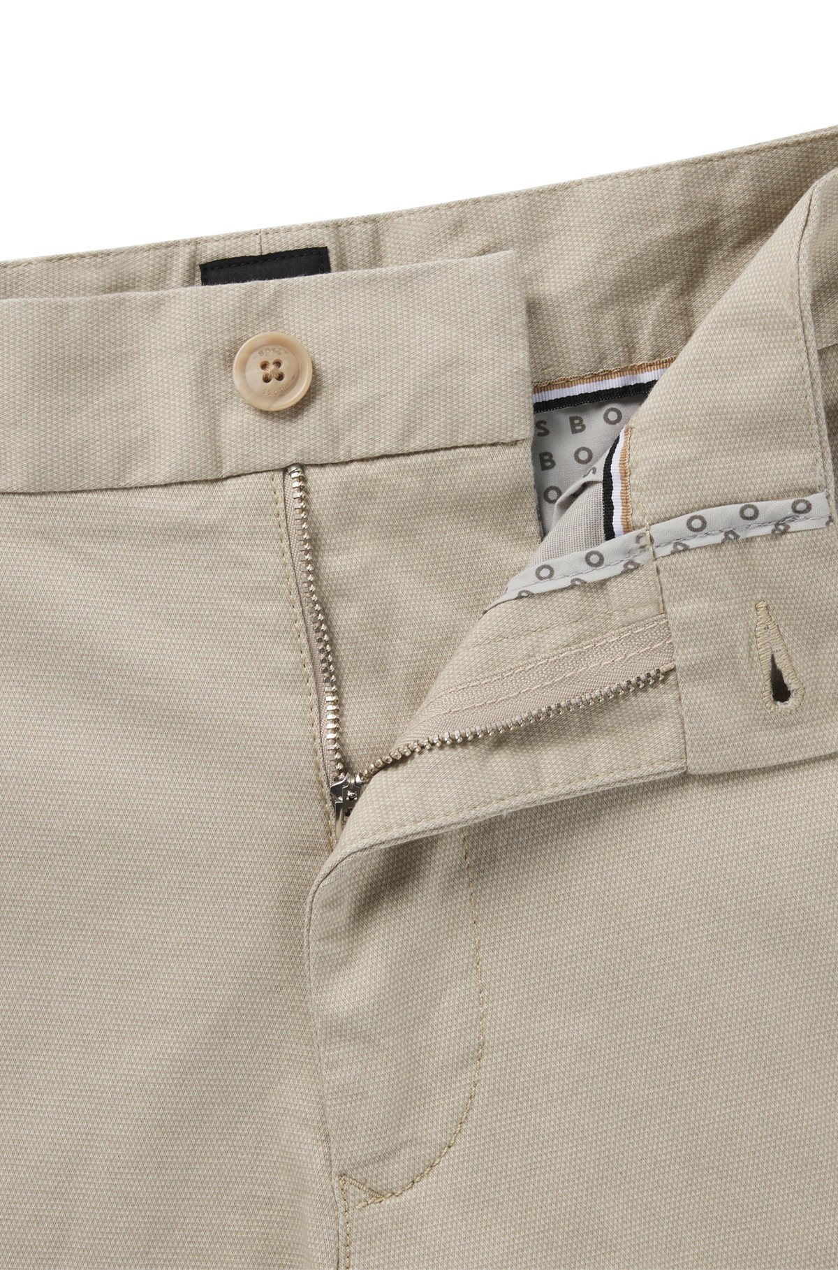 SLIM-FIT SHORTS IN MICRO-PATTERNED STRETCH COTTON - 6