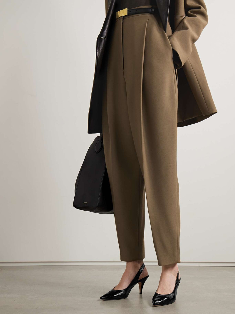 KHAITE River crinkled-leather slingback pumps outlook