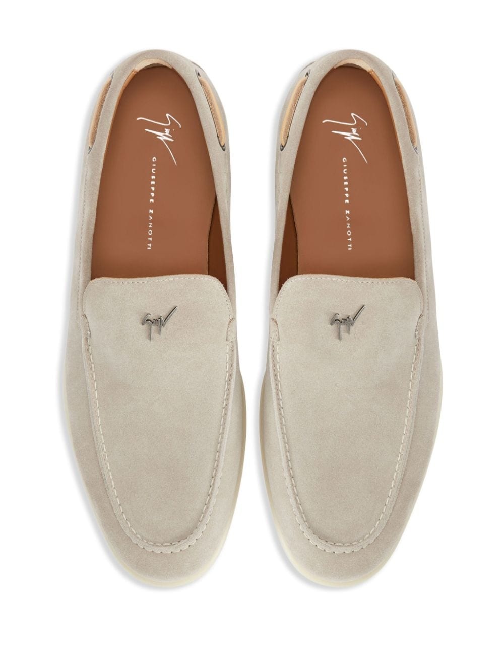 Maui logo-plaque suede loafers - 4