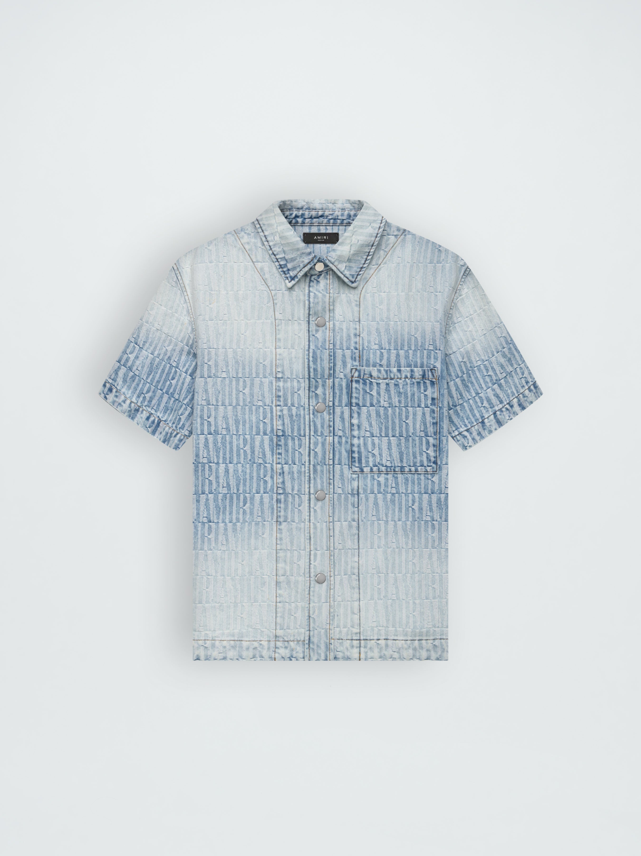 AMIRI JACQUARD SNAP UP SHORT SLEEVE - 1