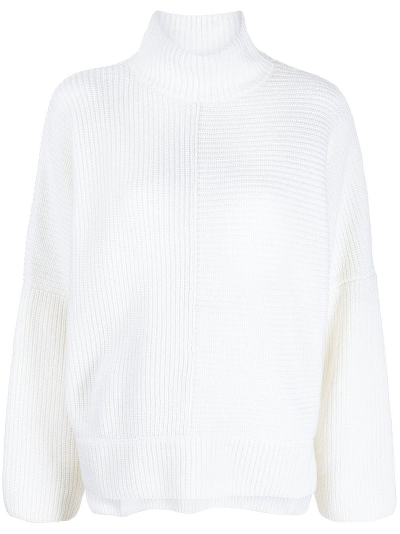 funnel-neck knitted jumper 1