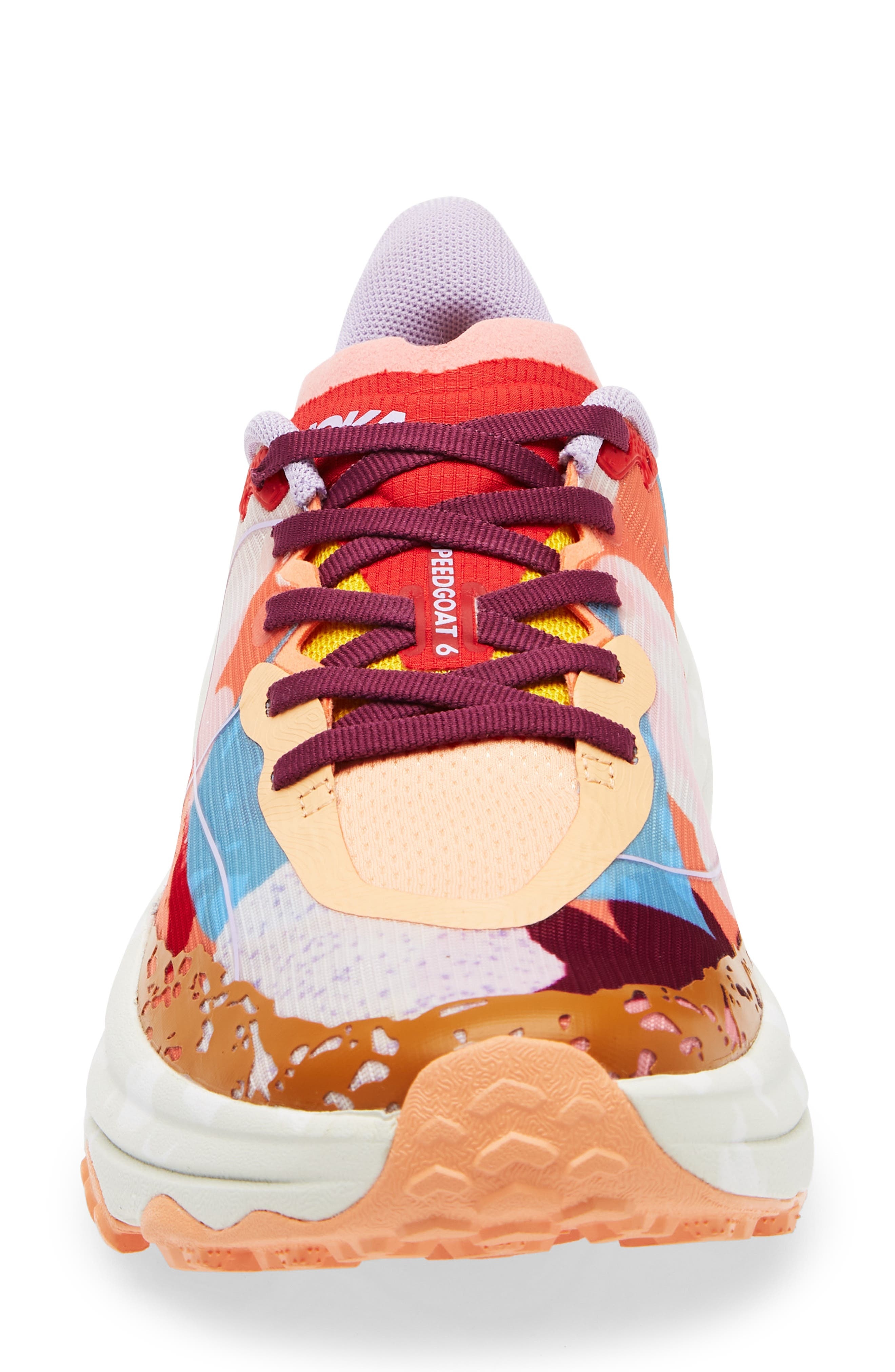 HOKA Gender Inclusive Speedgoat 6 Studio Proba Trail Running Shoe in Cadmium Orange /Whisper Green a - 4