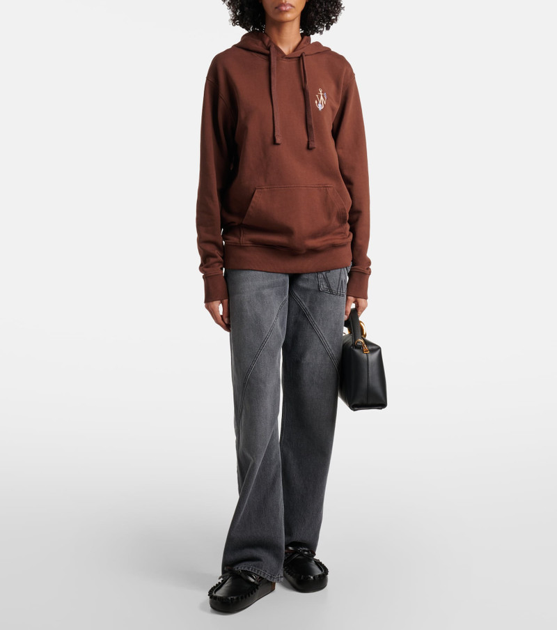 JW Anderson Printed embroidered cotton jersey hoodie outlook