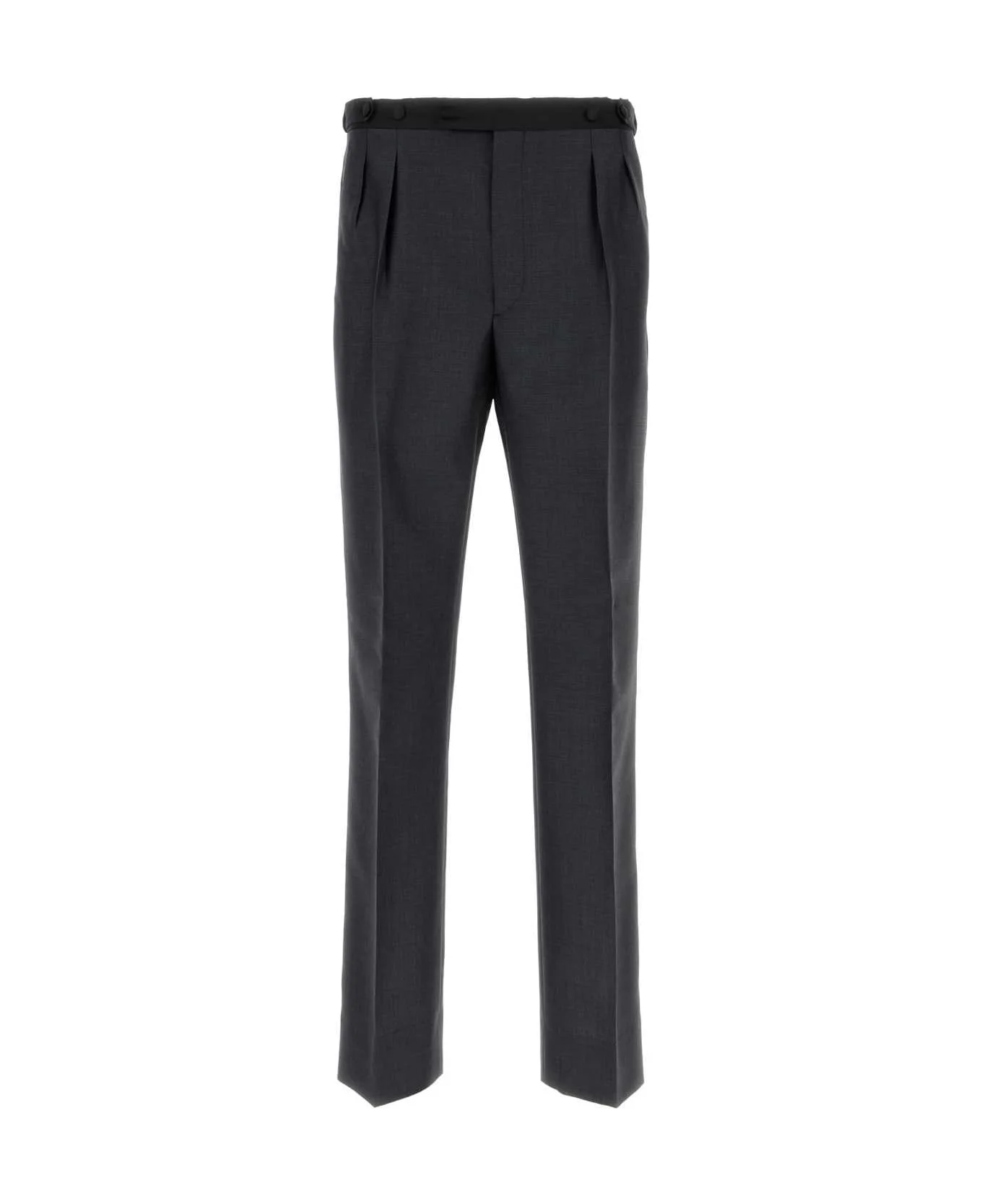 Charcoal Mohair Blend Pant - 1