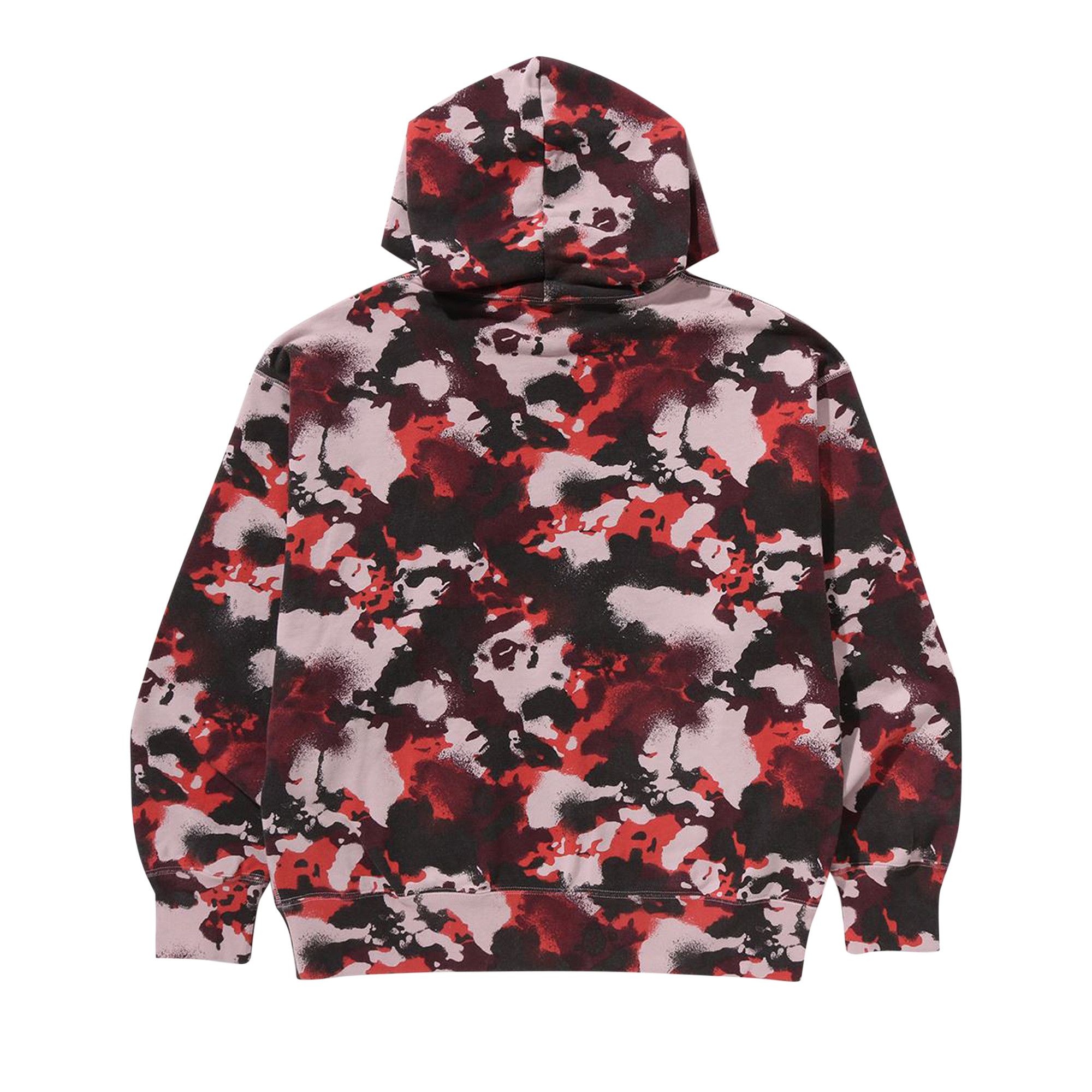 BAPE Map Camo Pullover Hoodie 'Red' - 2